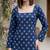 Blue  pure cotton printed tunic for women