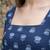 Blue  pure cotton printed tunic for women