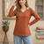 Orange  pure cotton printed tunic for women
