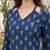 Blue  pure cotton printed tunic for women