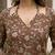 Brown  pure cotton printed tunic for women