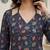 Blue  pure cotton printed tunic for women