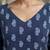 Blue  pure cotton printed tunic for women
