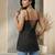 Black  pure cotton printed tunic for women