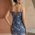 Blue  pure cotton printed tunic for women