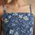 Blue  pure cotton printed tunic for women