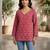 Pink  pure cotton printed tunic for women