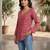 Pink  pure cotton printed tunic for women