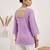 Purple  pure cotton printed tunic for women