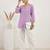 Purple  pure cotton printed tunic for women