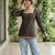 Black  pure cotton printed tunic for women