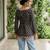 Black  pure cotton printed tunic for women