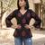 Black  pure cotton printed tunic for women