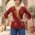 Maroon  pure cotton printed tunic for women