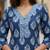 Blue  pure cotton printed tunic for women