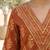 Orange  pure cotton printed tunic for women