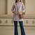 Mauve  pure cotton printed tunic for women