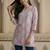 Mauve  pure cotton printed tunic for women
