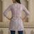 Mauve  pure cotton printed tunic for women