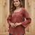 Maroon  pure cotton printed tunic for women