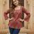 Maroon  pure cotton printed tunic for women