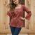 Maroon  pure cotton printed tunic for women