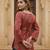Maroon  pure cotton printed tunic for women