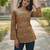 Yellow  pure cotton printed tunic for women