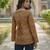 Yellow  pure cotton printed tunic for women