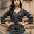 Black  pure cotton printed tunic for women