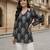 Black  pure cotton printed tunic for women