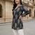 Black  pure cotton printed tunic for women