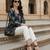 Black  pure cotton printed tunic for women
