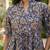 Blue  pure cotton printed tunic for women
