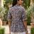 Blue  pure cotton printed tunic for women