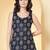 Blue  pure cotton printed tunic for women