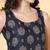 Blue  pure cotton printed tunic for women