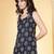 Blue  pure cotton printed tunic for women