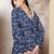 Blue  pure cotton printed tunic for women