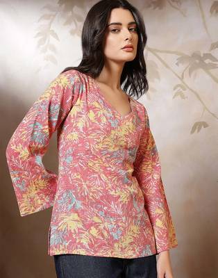 Multicolor  pure cotton printed tunic for women 2