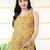 Yellow  pure cotton printed tunic for women