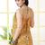 Yellow  pure cotton printed tunic for women