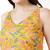 Yellow  pure cotton printed tunic for women