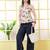 White  pure cotton printed tunic for women