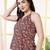 Maroon  pure cotton printed tunic for women