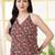 Maroon  pure cotton printed tunic for women
