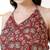 Maroon  pure cotton printed tunic for women