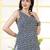 Blue  pure cotton printed tunic for women