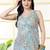Blue  pure cotton printed tunic for women
