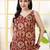 Orange  pure cotton printed tunic for women